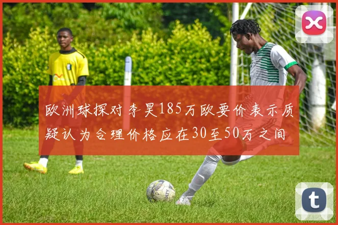 欧洲球探对李昊185万欧要价表示质疑认为合理价格应在30至50万之间